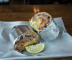 Bean burrito from the Avocado Pit. 