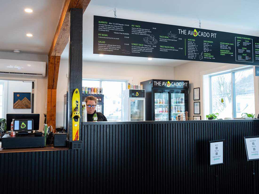 Interior of an Avocado Pit location. 