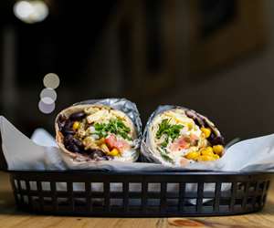 A breakfast burrito. 