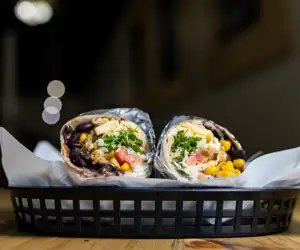 A breakfast burrito. 