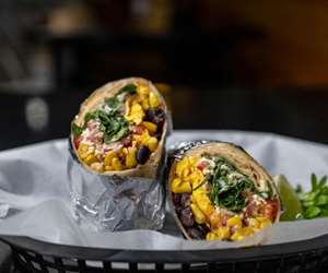 A breakfast burrito. 